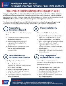 Dissemination Guide - ACS National Consortium Consensus Recommendations Cover